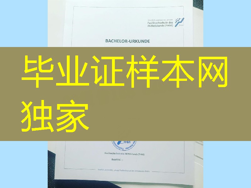 德国比勒费尔德中型企业应用技术大学毕业证模版，德国大学毕业证模版