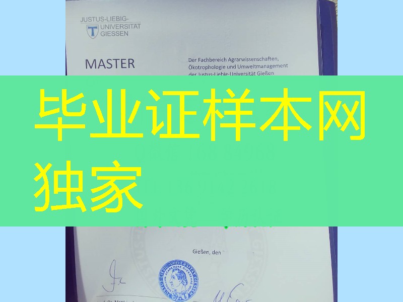 定制德国吉森大学毕业证费用，德国大学毕业证样式