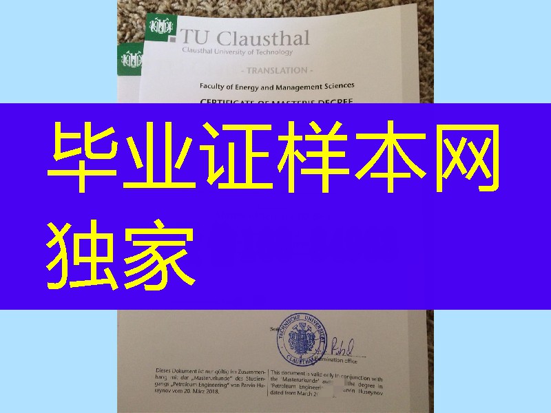 德国克劳斯塔尔工业大学毕业证，德国大学毕业证模版