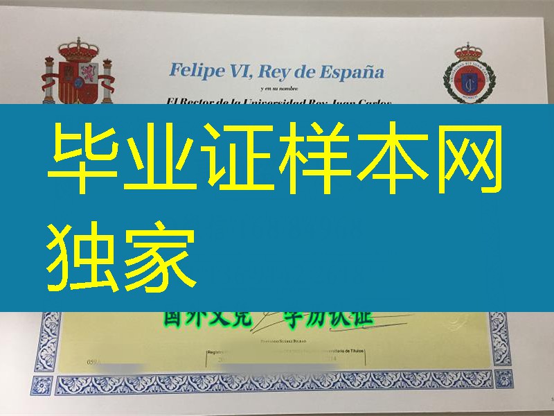西班牙胡安卡洛斯国王大学毕业证，UNIVERSIDAD REY JUAN CARLOS diploma degree