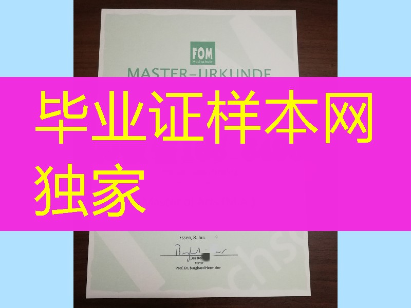 德国埃森经济与管理应用技术大学FOM大学毕业证图片，德国大学毕业证