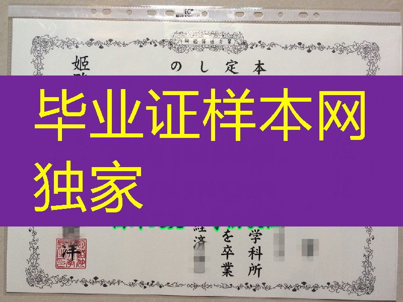 日本姬路独协大学学位记，Himeji Dokkyo University diploma degree