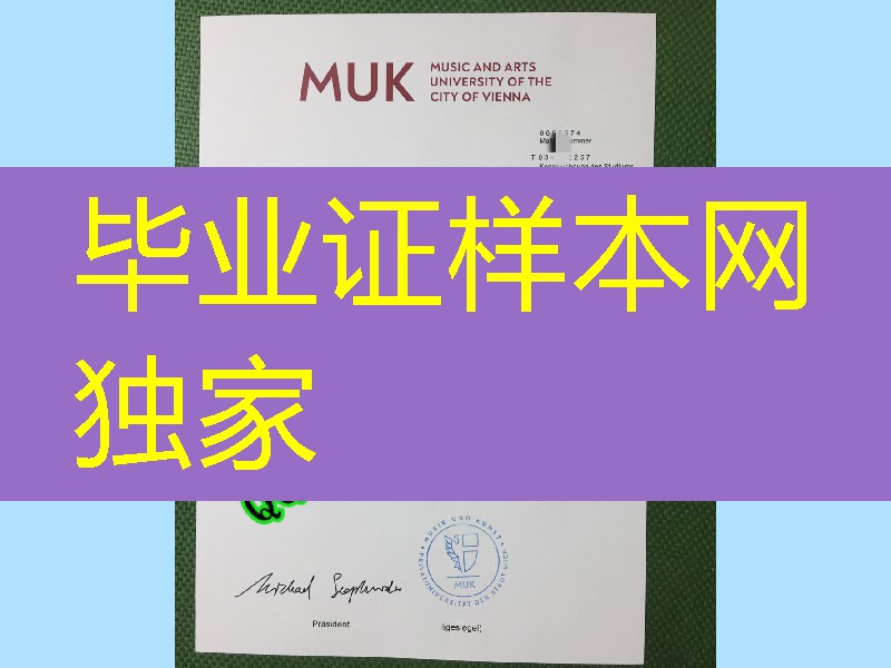 维也纳音乐与艺术市立大学毕业证学位证，Music and Arts University of the City of Vienna diploma degre