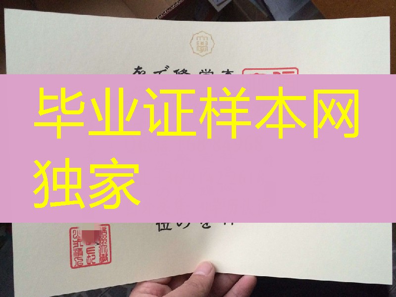 日本信州大学学位记，Shinshu University diploma certificate