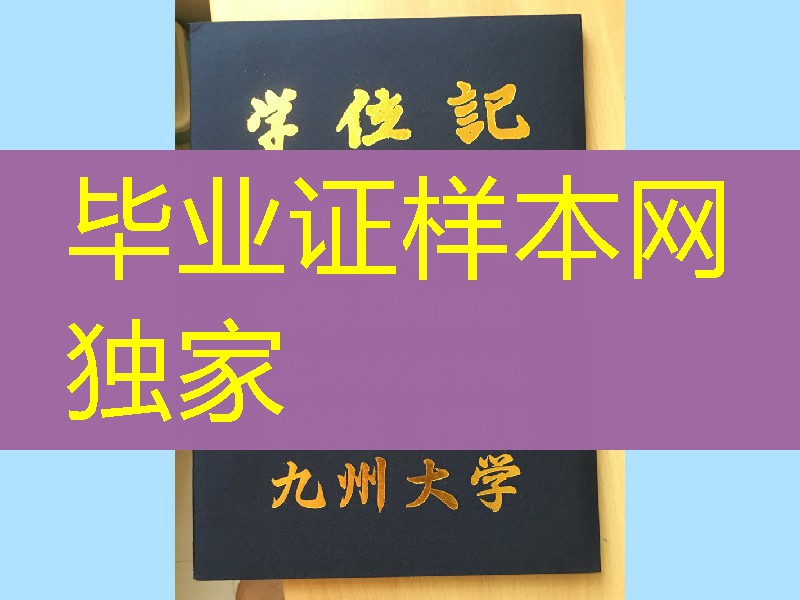 日本九州大学学位记封皮,Kyushu University diploma Cover