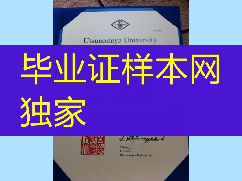 日本宇都宫大学英文版学位记，Utsunomiya university diploma certificate