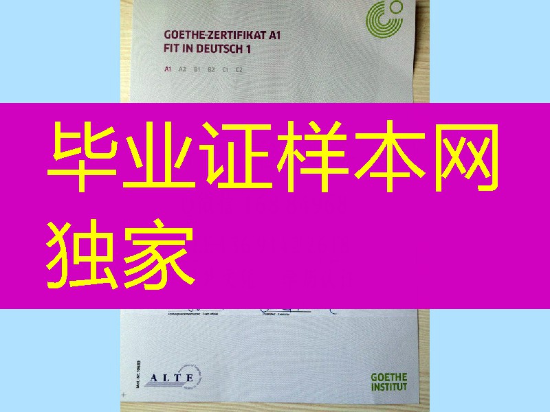 Goethe-Zertifikat A1，德语大语言学位证书,德语等级证书A1范例