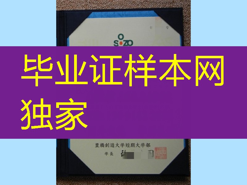 日本丰桥创造大学短期大学部学位记，丰桥创造大学短期大学部文凭