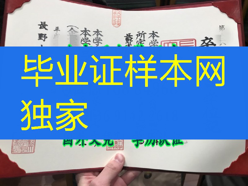 日本长野大学学位记，日本长野大学卒业证书
