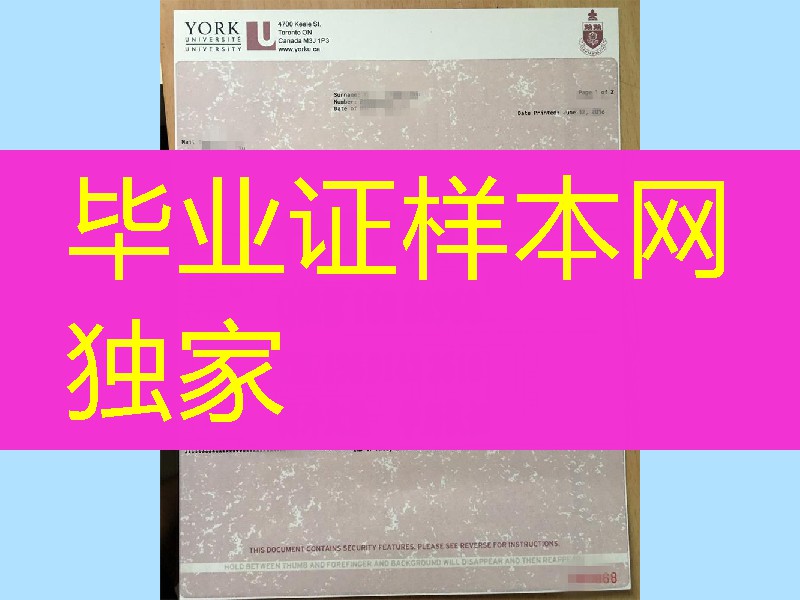 加拿大约克大学University of York成绩单实拍，加拿大University of York transcript