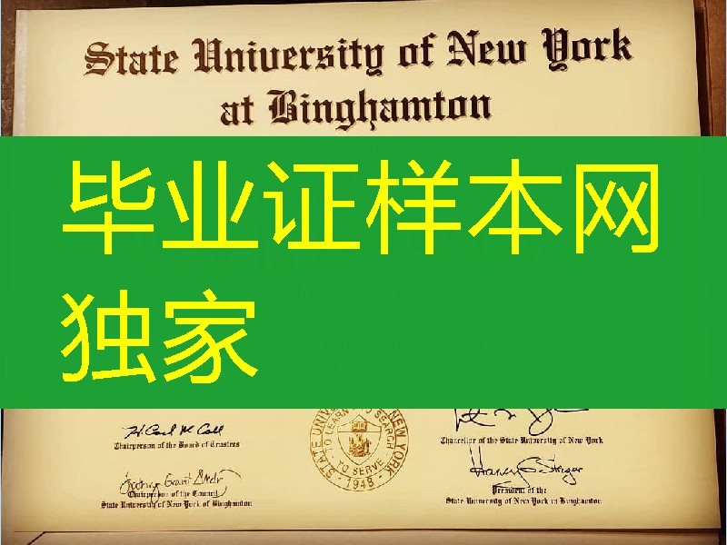 美国纽约州立大学宾汉姆顿分校毕业证成绩单，state university of new York graduation certificate