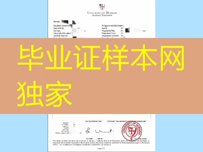 英国杜伦大学成绩单样本，英国大学成绩单模版