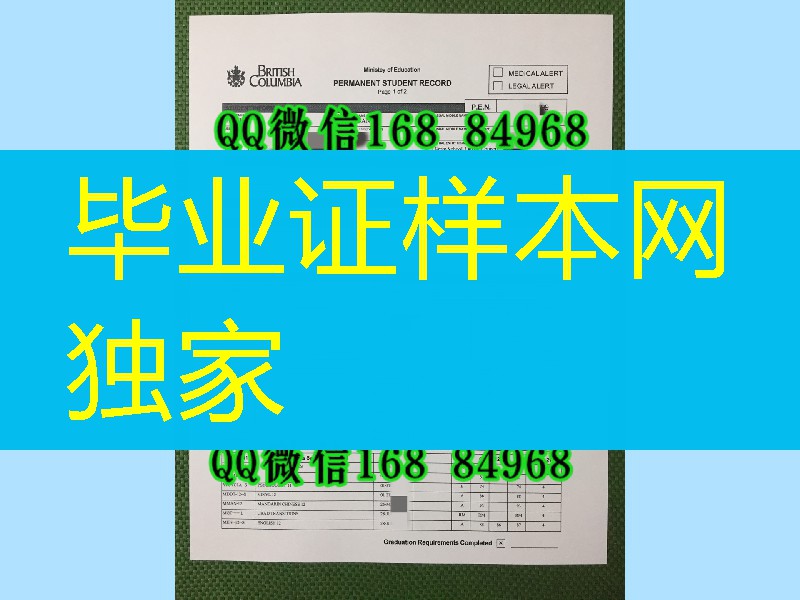 加拿大UBC不列颠哥伦比亚大学成绩单印刷，University of British Columbia transcript
